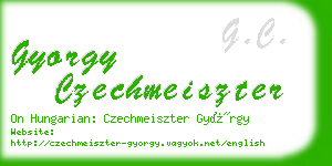 gyorgy czechmeiszter business card